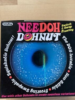 BLUE viral NEEDOH DOHNUT powdered Sugar Squishable Schylling fast ship NIB